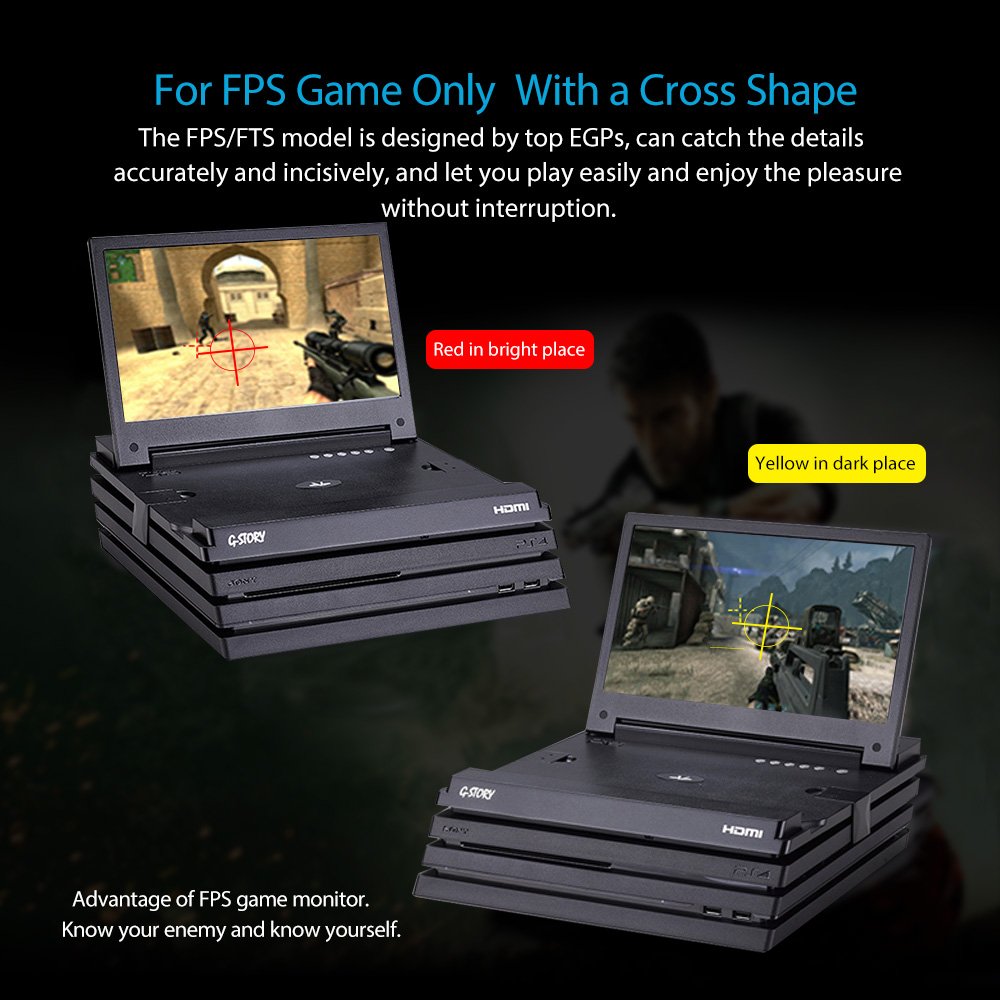 G-STORY Przenośny monitor gamingowy HDR FHD 1080P do PS4 Pro